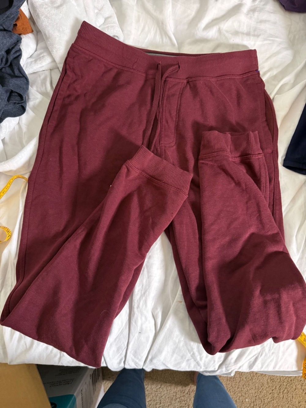 Weatherproof Men's Burgundy Jogger Sweatpants